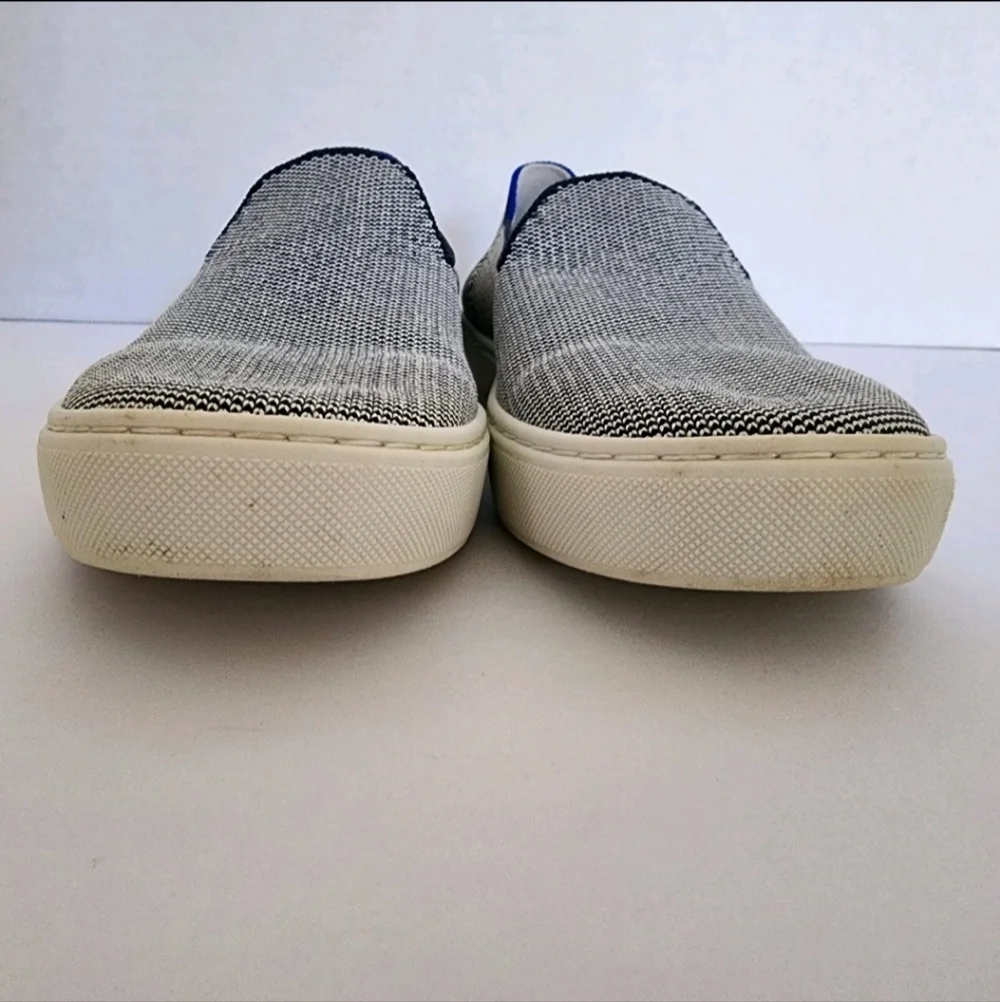 Rothy’s Slip On Sneakers Size 7 Anchor Blue Knit Casual Comfort